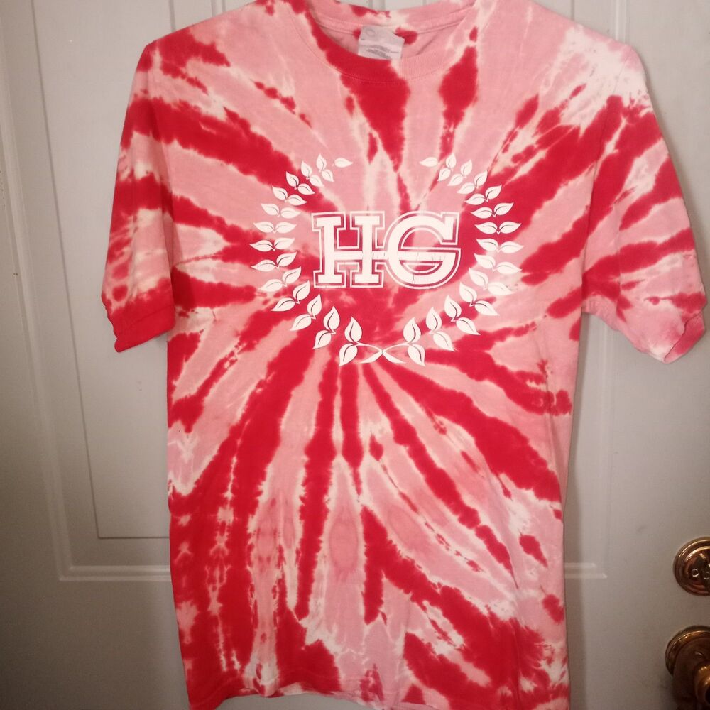 HG Tie Dye Red And White Tshirt With Grier #7 On Back Size Adult S/CH/P